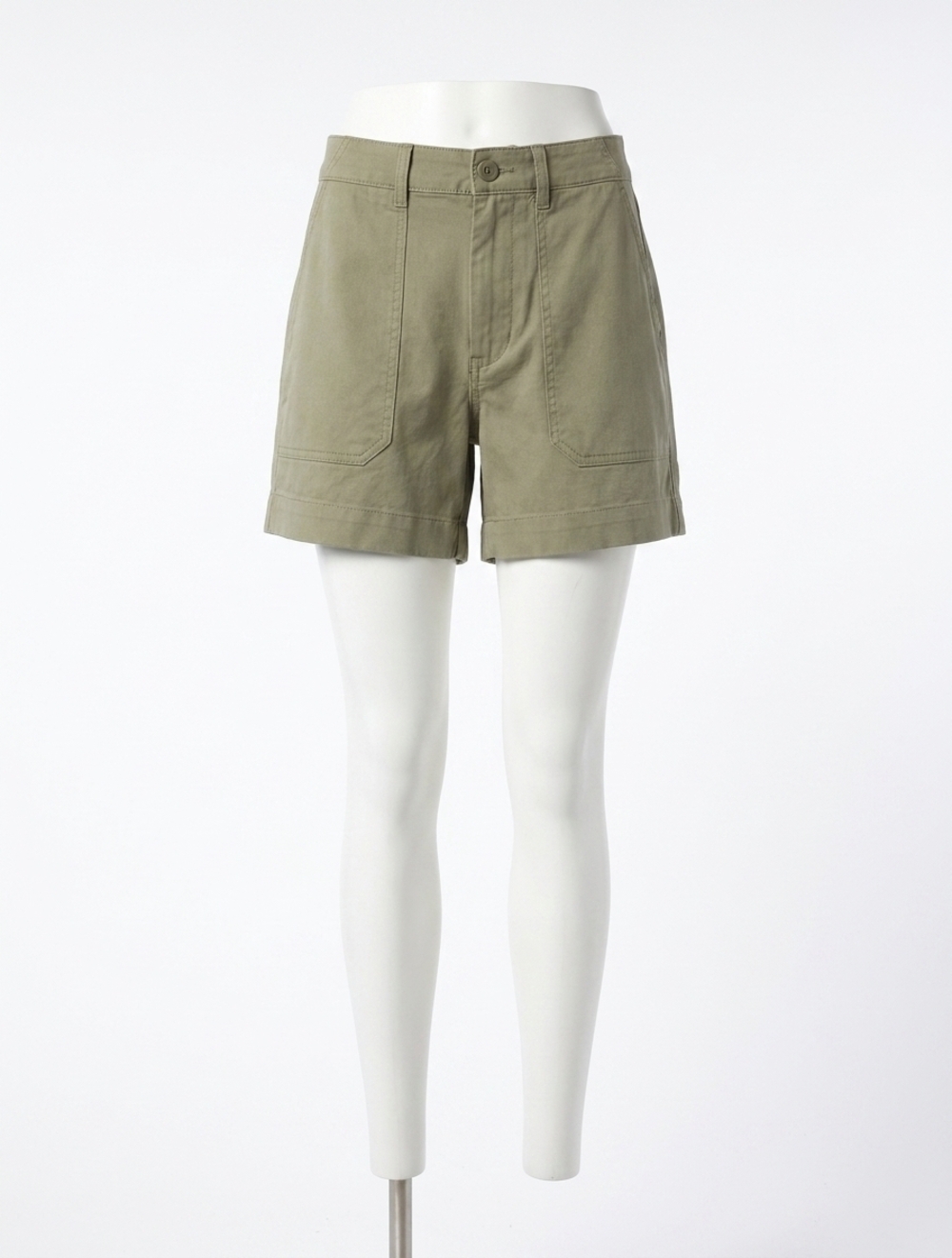 NEW AG JEANS century high-rise short in sulfur spruce green